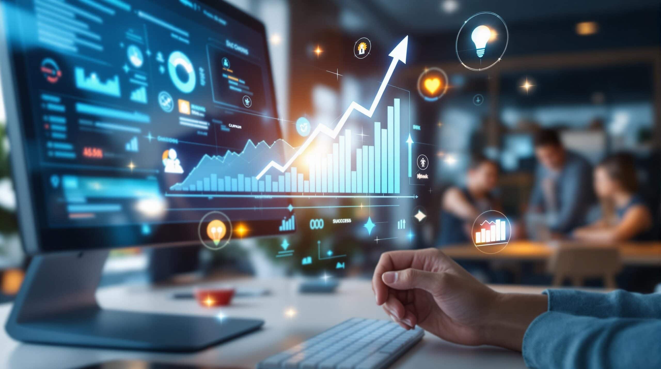 Analytical graphics on computer screen